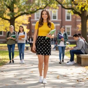 Ann Taylor Mini Skirt Womens XXS Petites Black Polka Dot Stretch Chic Casual